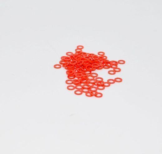 Achsdistanz Frankenslot POM 0,5 mm rot (25x)