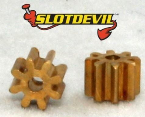Ritzel Messing 8 Zähne 1,5 mm Welle - Slotdevil