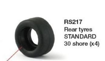 Rear Tires 25 Shore - 4 Stück  Alfa GTA RS217G
