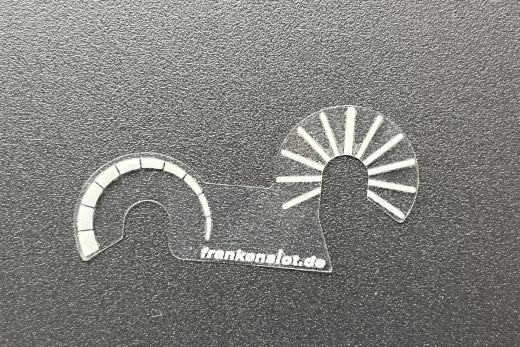 Skala-Aufkleber für Frankenslot Speedflow Triple rechts