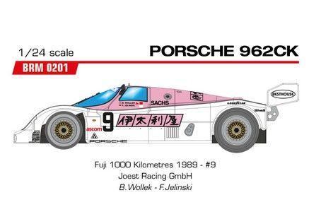 BRM Porsche 962 Kurzheck - Team Joest Racing #9 1000km Fuji 1989 - B. Wollek - F. Jelinski