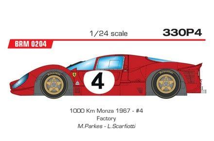 BRM Ferrari 330 P4 #4 - Monza 1000km 1967 - M. Parkes - L. Scarfiotti