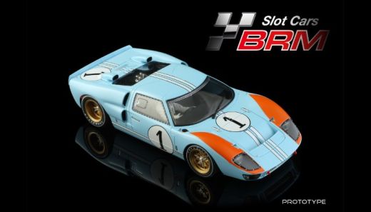 Slotcar 1:24 BRM GT40 MkII No. 1, Rennversion, Metall-Chassis