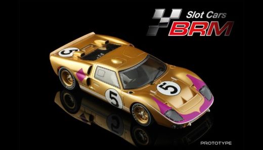 Slotcar 1:24 BRM GT40 MkII No. 5, Rennversion, Metall-Chassis