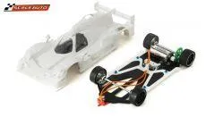 Analog Bausatz SCALEAUTO 05 LM-P White Kit in Rennversion mit Aluminum-Chassis