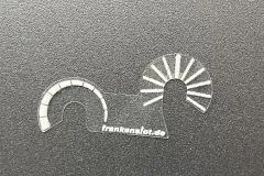 Skala-Aufkleber für Frankenslot Speedflow Triple rechts