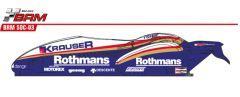 Sidecar Maßstab 1:18 analog Bausatz BRM Racing White-Blue in Rennversion mit Aluminium-Chassis für Bahnen 1:24